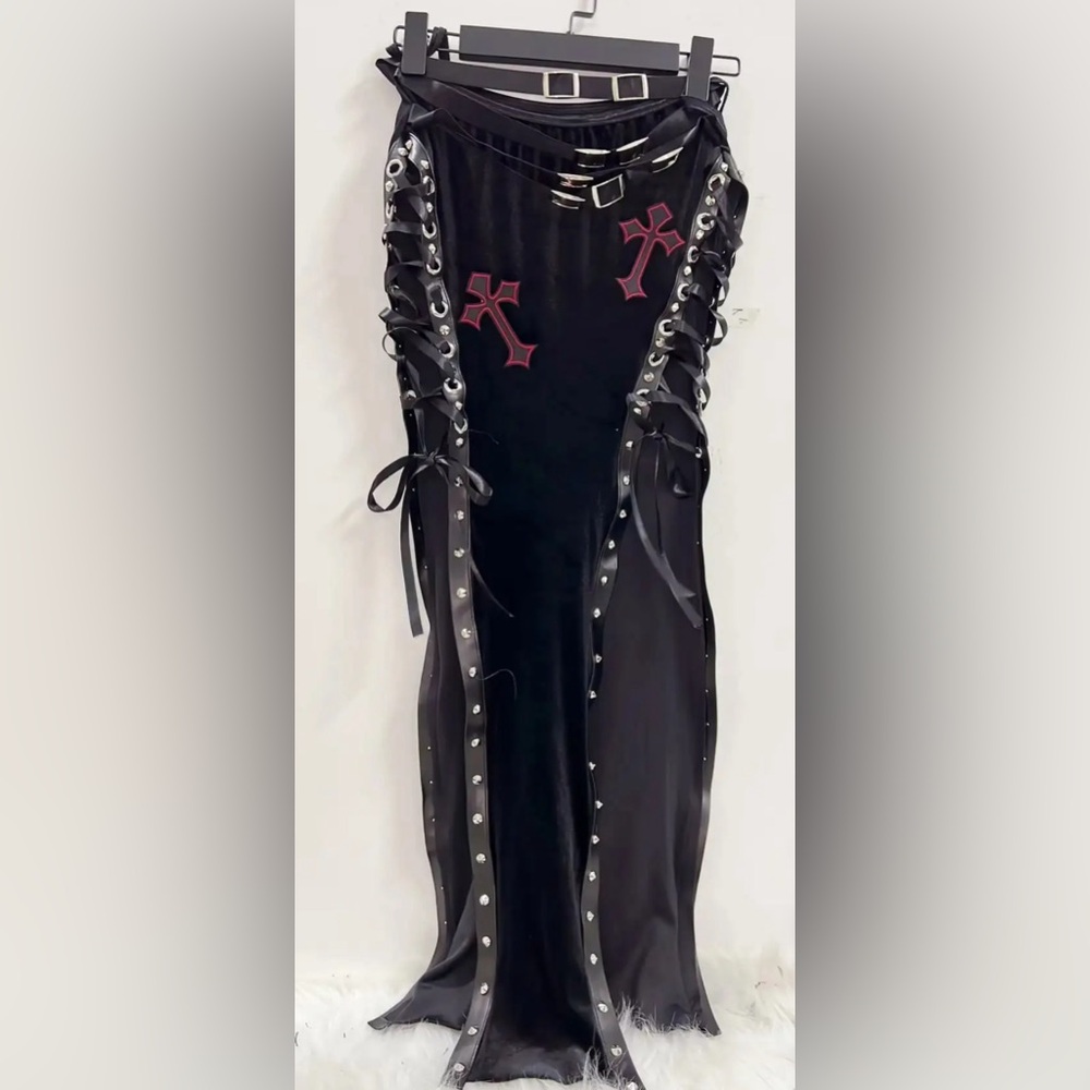Sexy Y2K Gothic Cross skirt - S